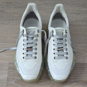 Jimmy Choo White Sneakers with Silver Accents US size 9